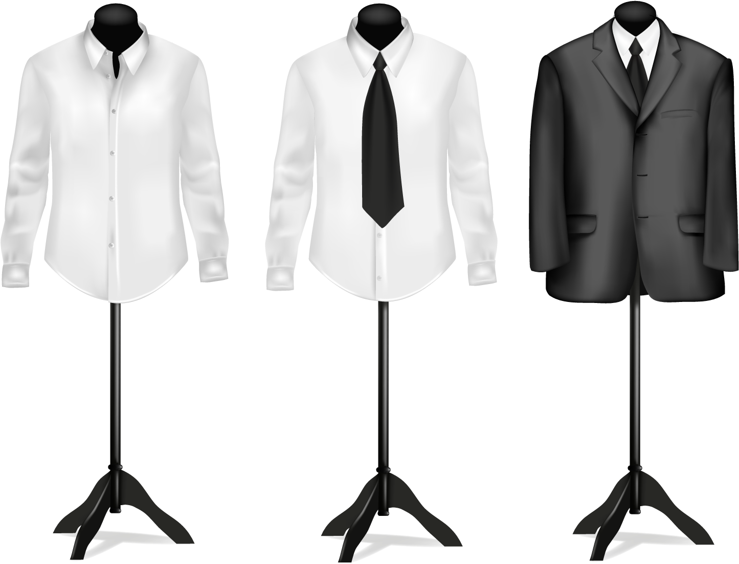 Hand Made & Bespoke Makes The Gentleman - Vector Shirt And Tie (1600x1214), Png Download