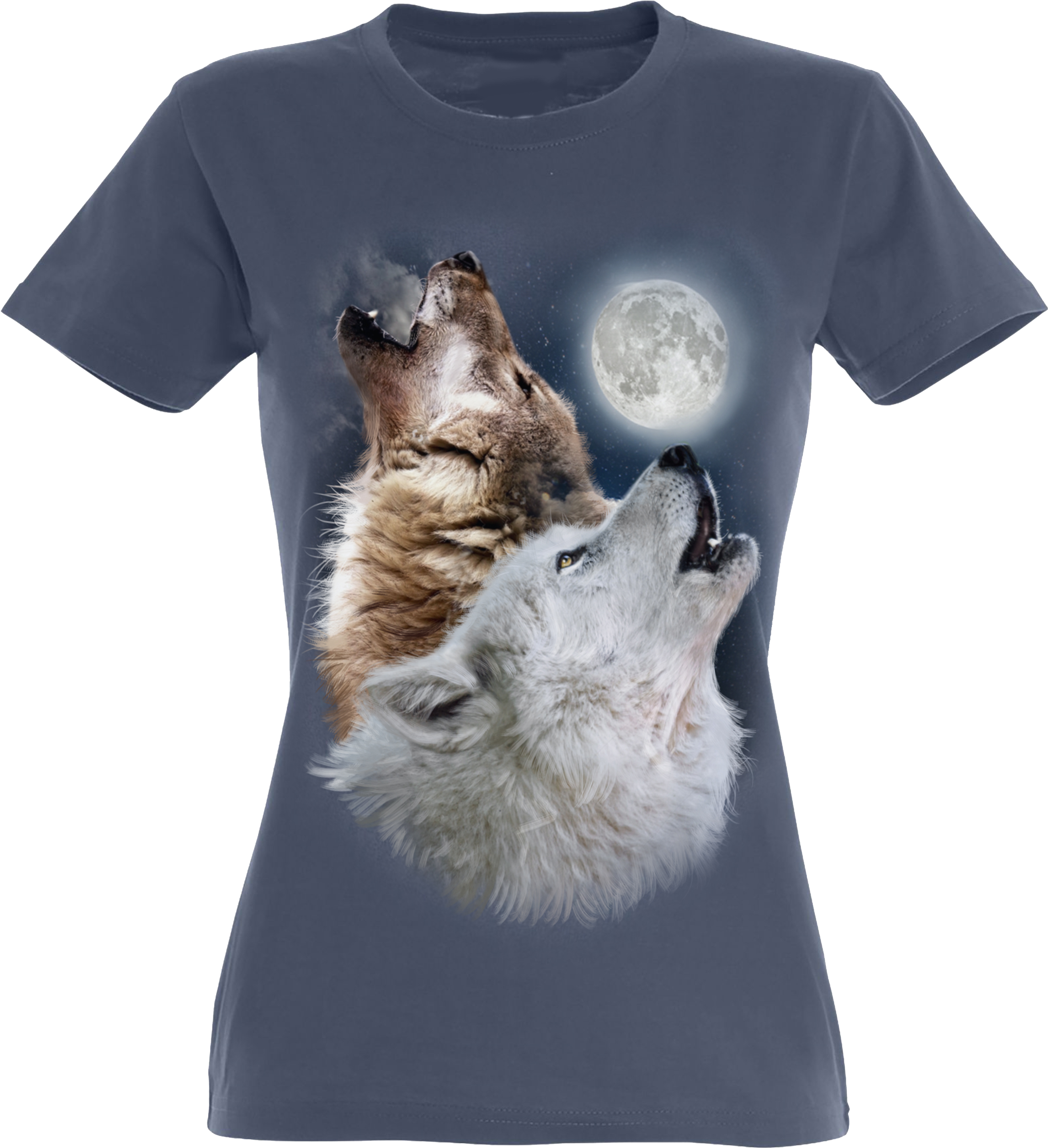 Wolf Howling T-shirt Women - Paw (3543x3543), Png Download