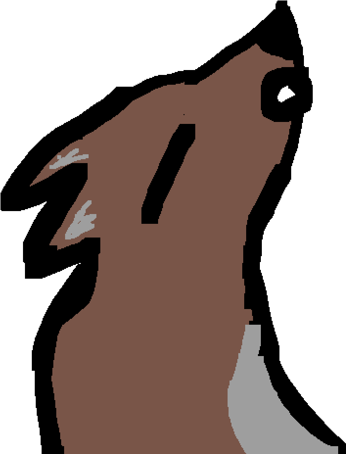 Wolf Howling (1000x1000), Png Download