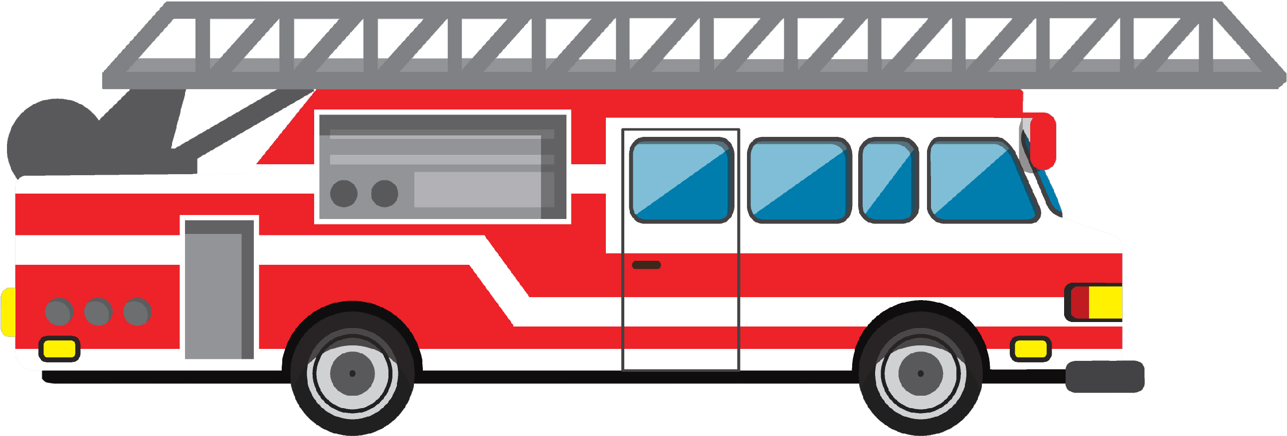 Firetruck - Emergency (2610x900), Png Download