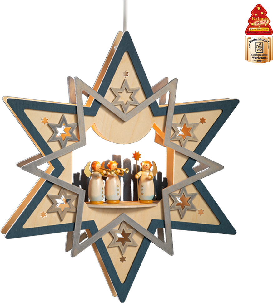 Illuminated Hanging Star "angelic Melodies\ - Christmas Tree (1000x1000), Png Download