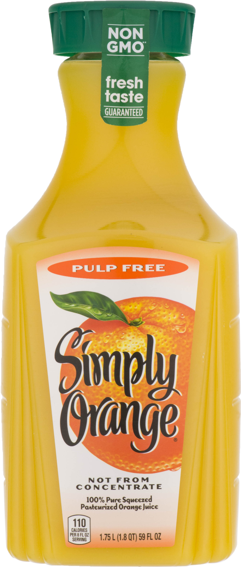 Simply Orange Pulp Free Original Orange Juice, - Pulp Free Orange Juice (1800x1800), Png Download