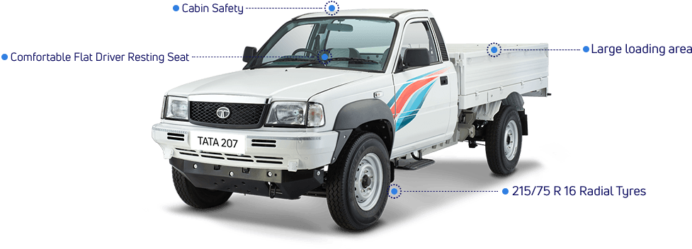 Tata Xenon Ex Features - Tata 207 Di Rx (1049x368), Png Download