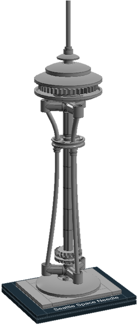 21003 Seattle Space Needle - Tower (1100x652), Png Download