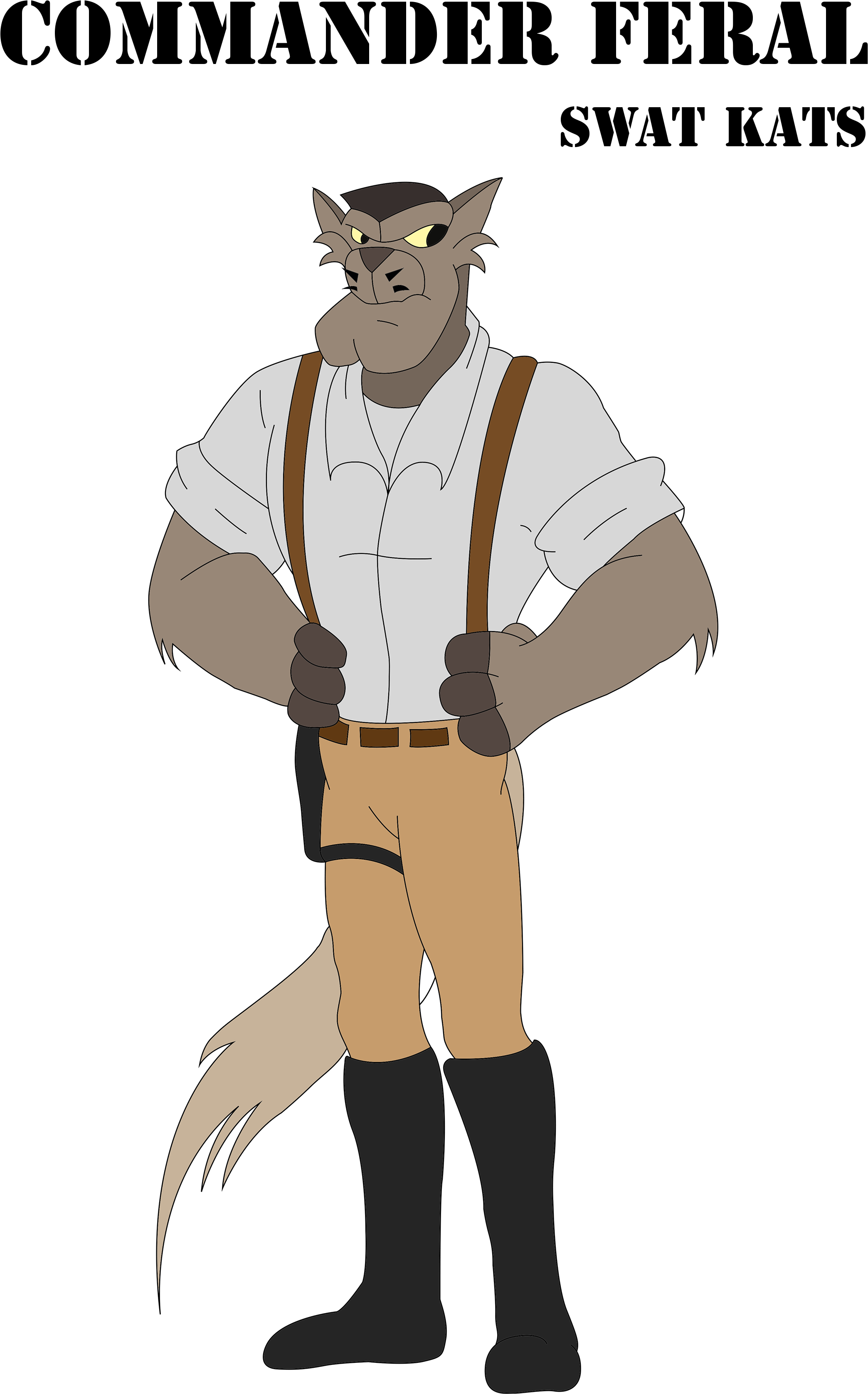 Swat Kats Commander Feral - Cartoon (2088x3355), Png Download