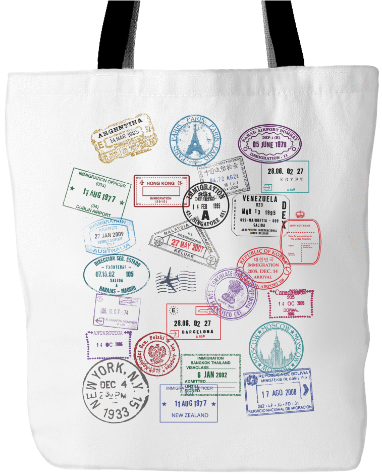 Passport Stamp - Tote Bag - Tote Bag (1024x1024), Png Download