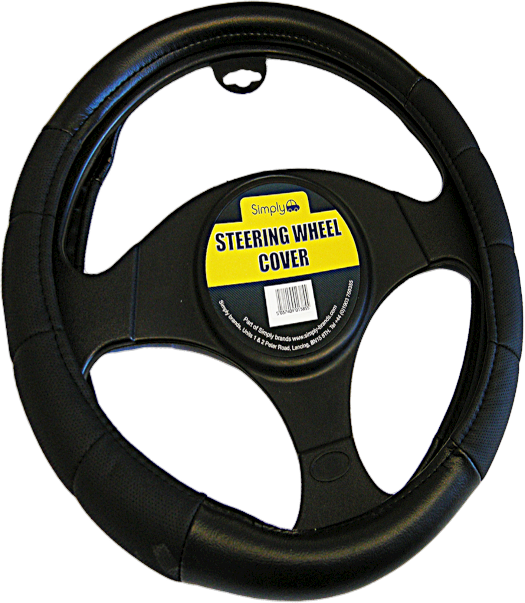 Van Steering Wheel Cover Large Luxury Padded Black - Barna Kormányvédő Bőr (1735x1994), Png Download