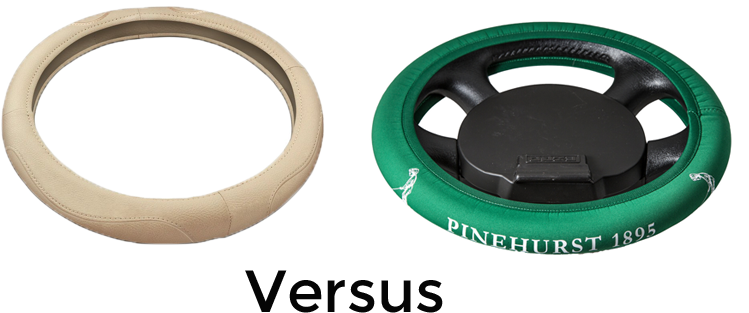 Leather Golf Cart Steering Wheel Covers Vs - Circle (864x576), Png Download
