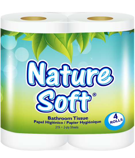 Nature Soft 4pk 219shts - Toilet Paper (800x618), Png Download