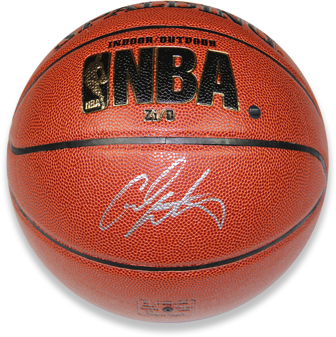 Carmelo Anthony Signed Nba Spalding Indoor & Outdoor - Spalding Nba Basketball Transparent (870x890), Png Download
