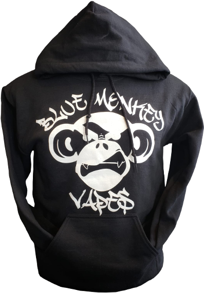 Black Hoodie By Blue Monkey Vapes - Blue Monkey Vapes Logo (600x600), Png Download