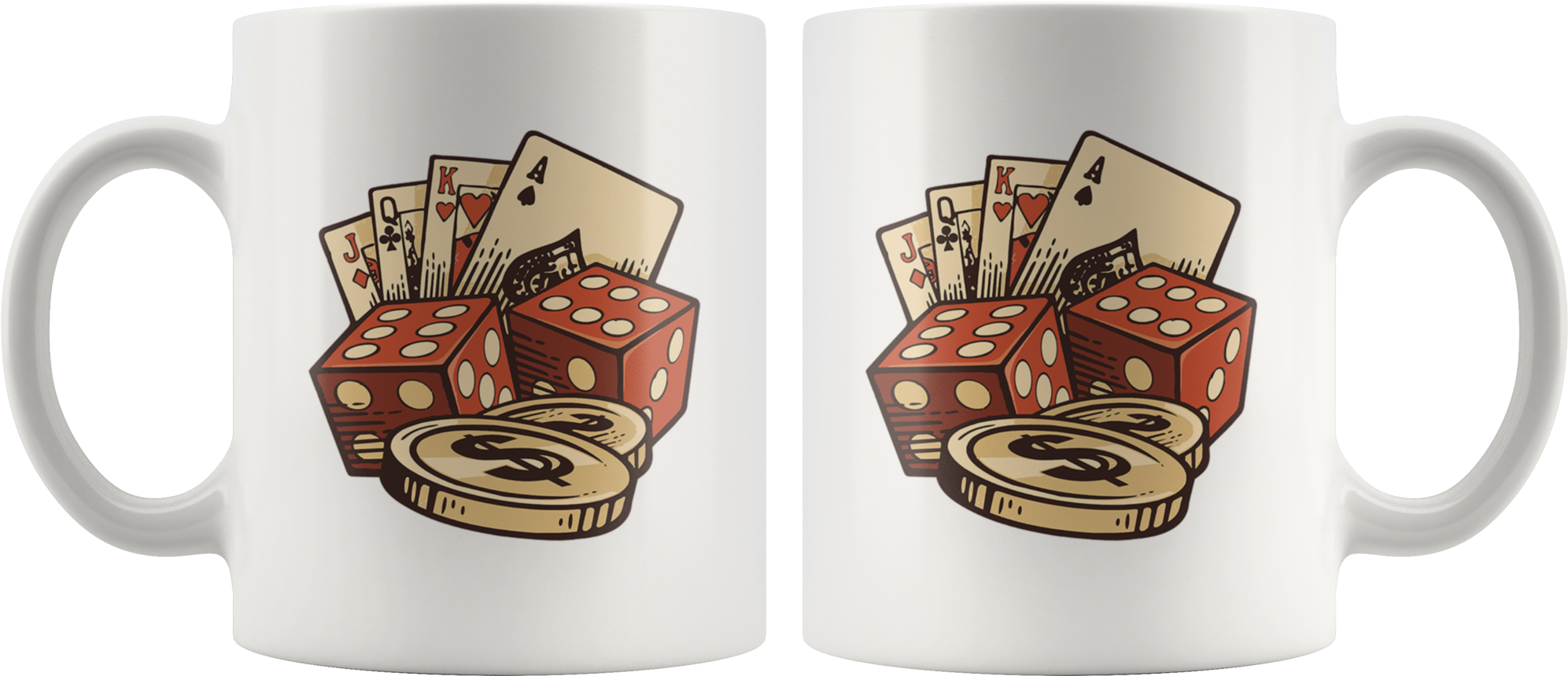 Casino Vector Set Vintage Handmade Mug - Mug (2000x2000), Png Download