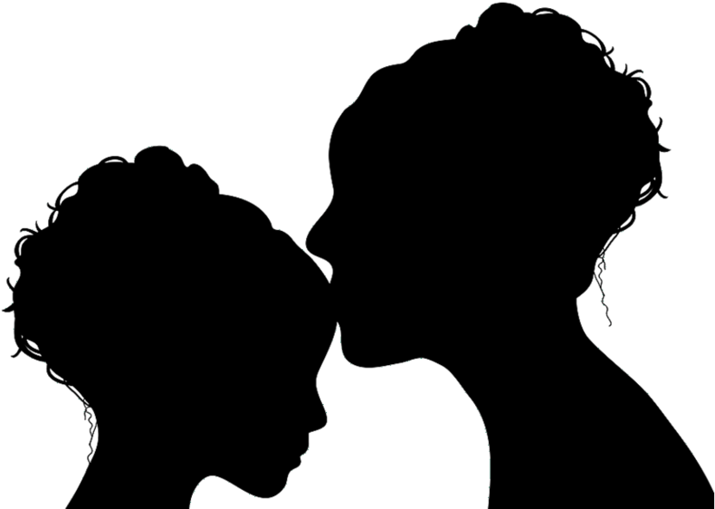 Mother And Daughter Mother - Mother And Daughter Shadow (800x574), Png Download