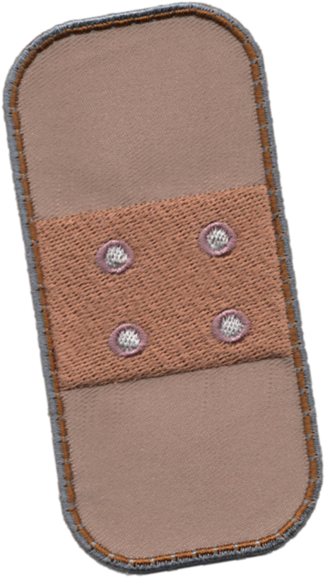 Band-aid Knee Patch - Suede (472x827), Png Download