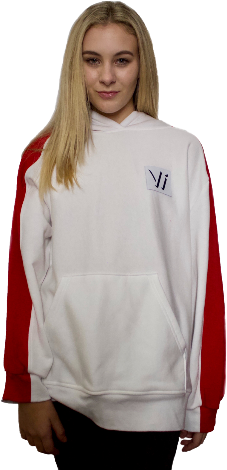 Red Insert W/ Red Hood - Sweatshirt (1060x1590), Png Download