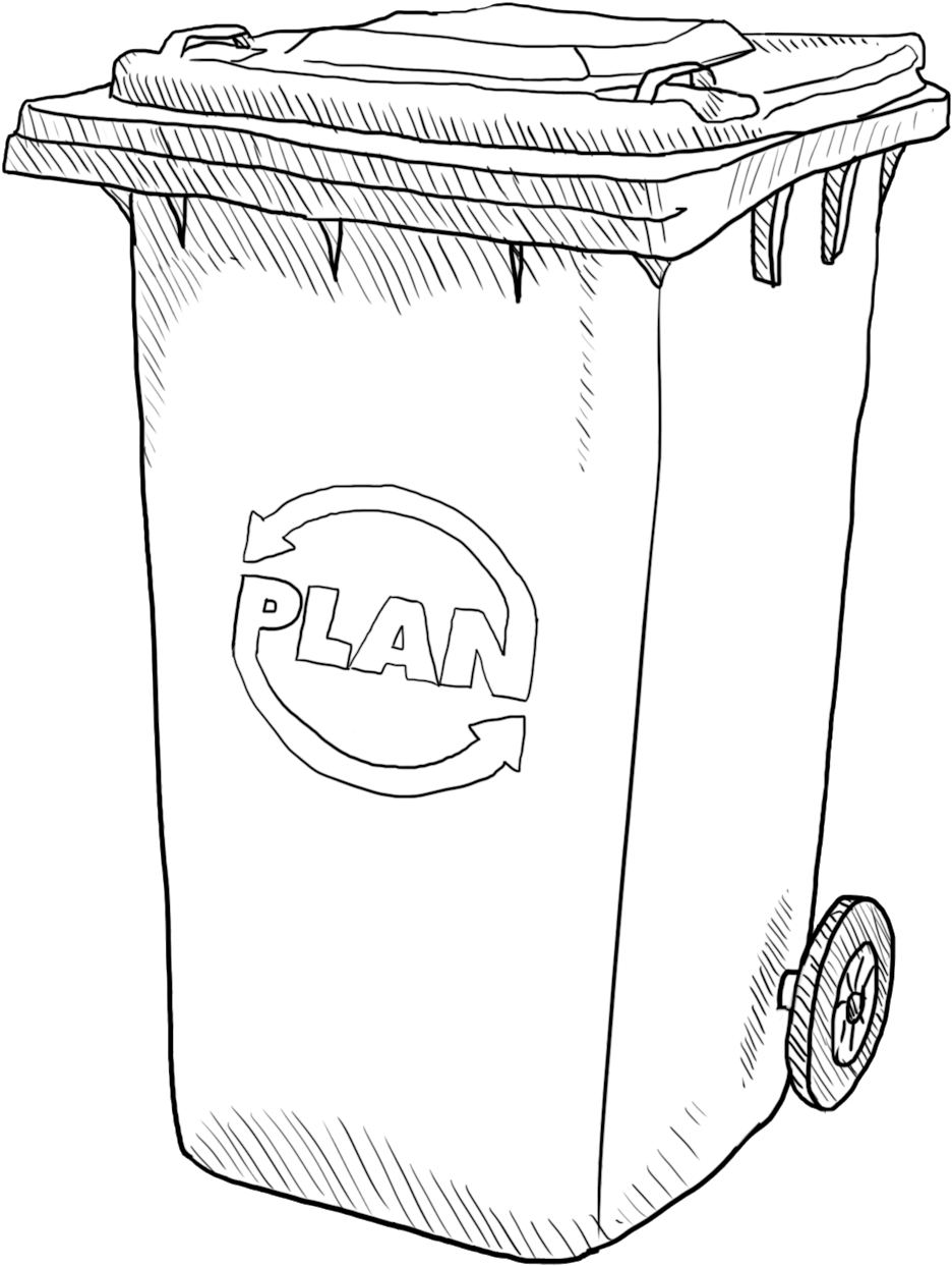 Bin Drawing (1000x1309), Png Download