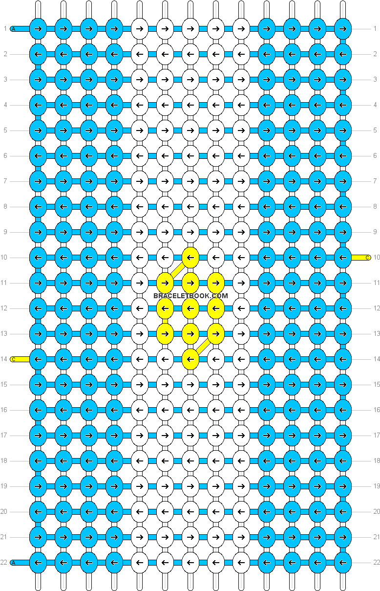 Download Preview - Friendship Bracelet Pattern Templates (792x1216), Png Download