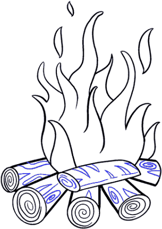 Drawn Fire Circle - Illustration (640x480), Png Download