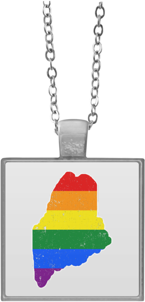 Contact Us - Silver Square Necklace Mockup (1024x1024), Png Download