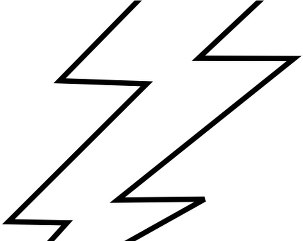 Free Lightning Bolt Stencil Lightening Clip Art - Poster (800x491), Png Download