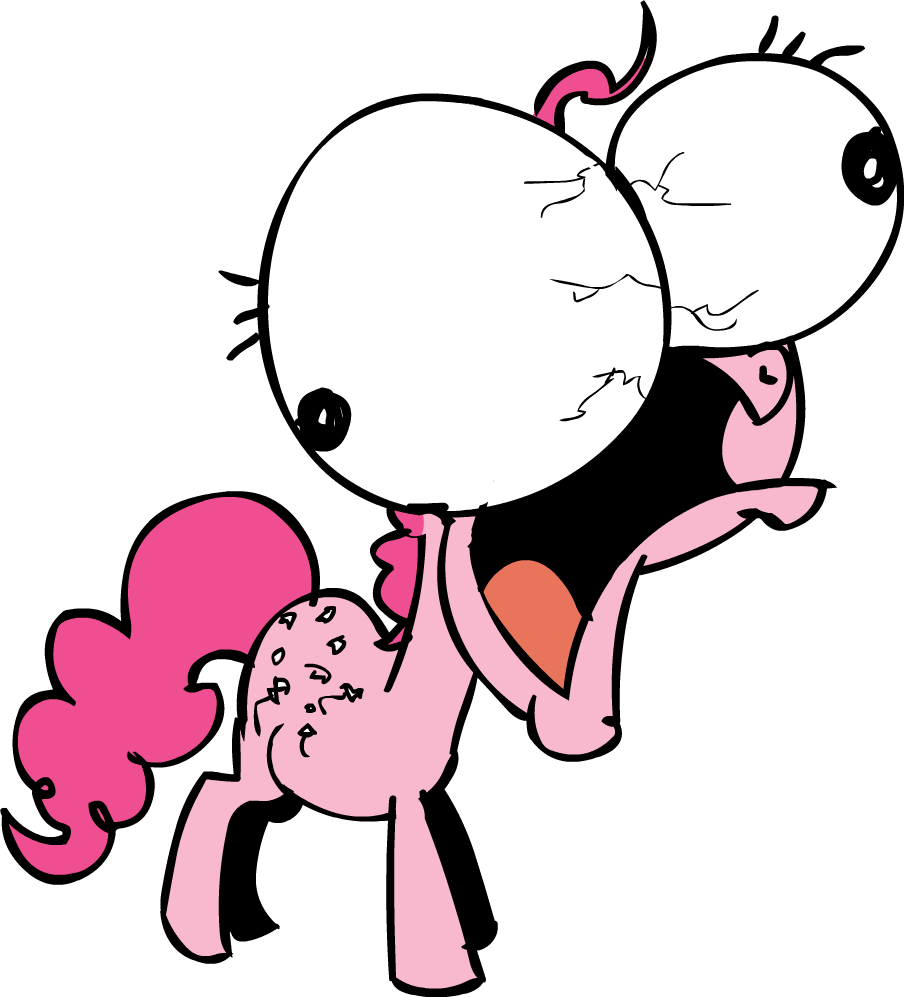 Cartoony, Eye Pop, Pinkie Pie, Popped Balloons, Safe, - Cartoon (904x997), Png Download