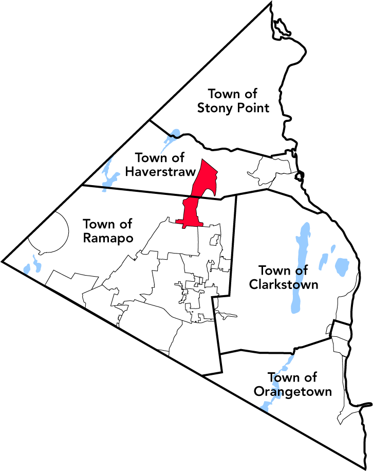 Village Of Pomona, Rockland County - Map Of Rockland County Ny (726x916), Png Download