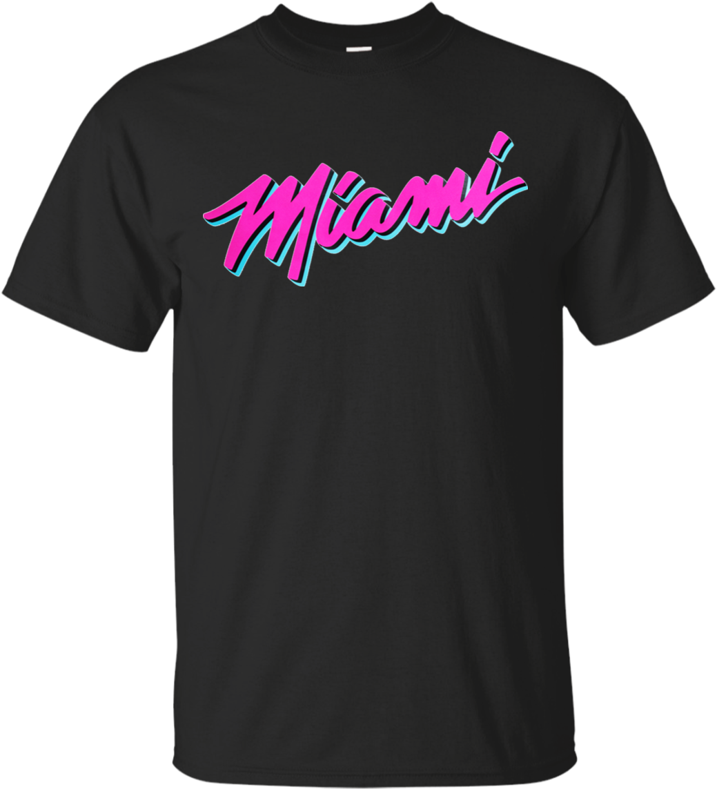 Miami Heat Vice Shirt - Miami Heat Vice Shirt Black (1155x1155), Png Download