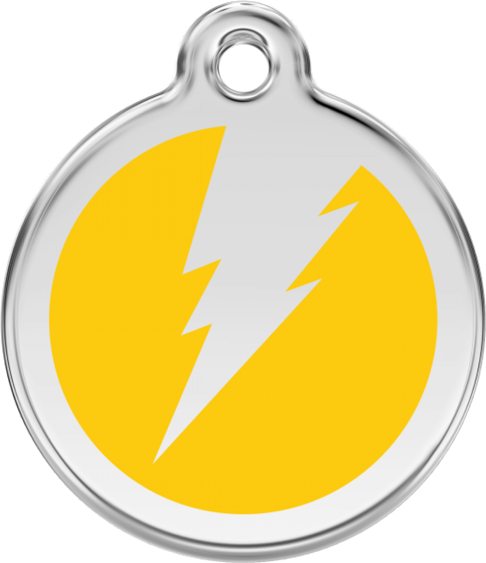 Yellow Flash 30mm Pet Tag By Red Dingo - Pet Tag (1200x1100), Png Download