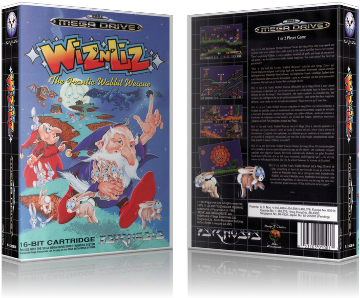 Sega Genesis Wiz N Liz Eu Sega Megadrive Replacement - Wiz N Liz (800x650), Png Download
