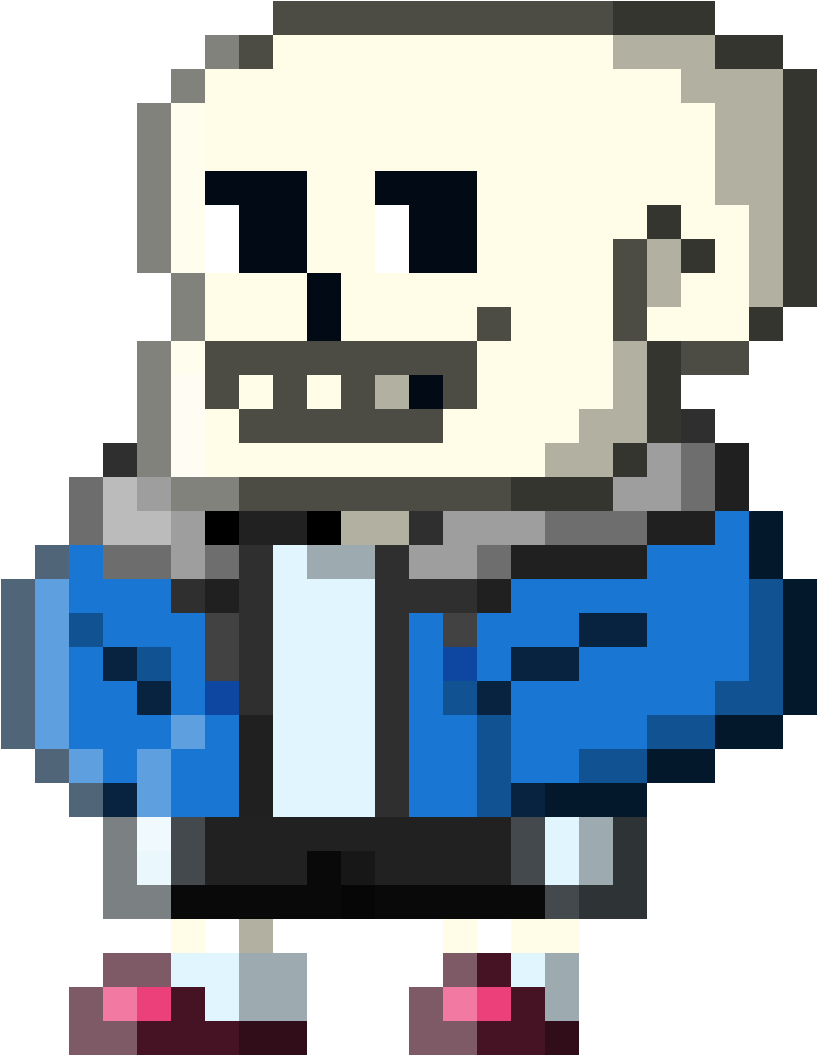 Undertale Sans - Ghost Pixel Art (952x1190), Png Download