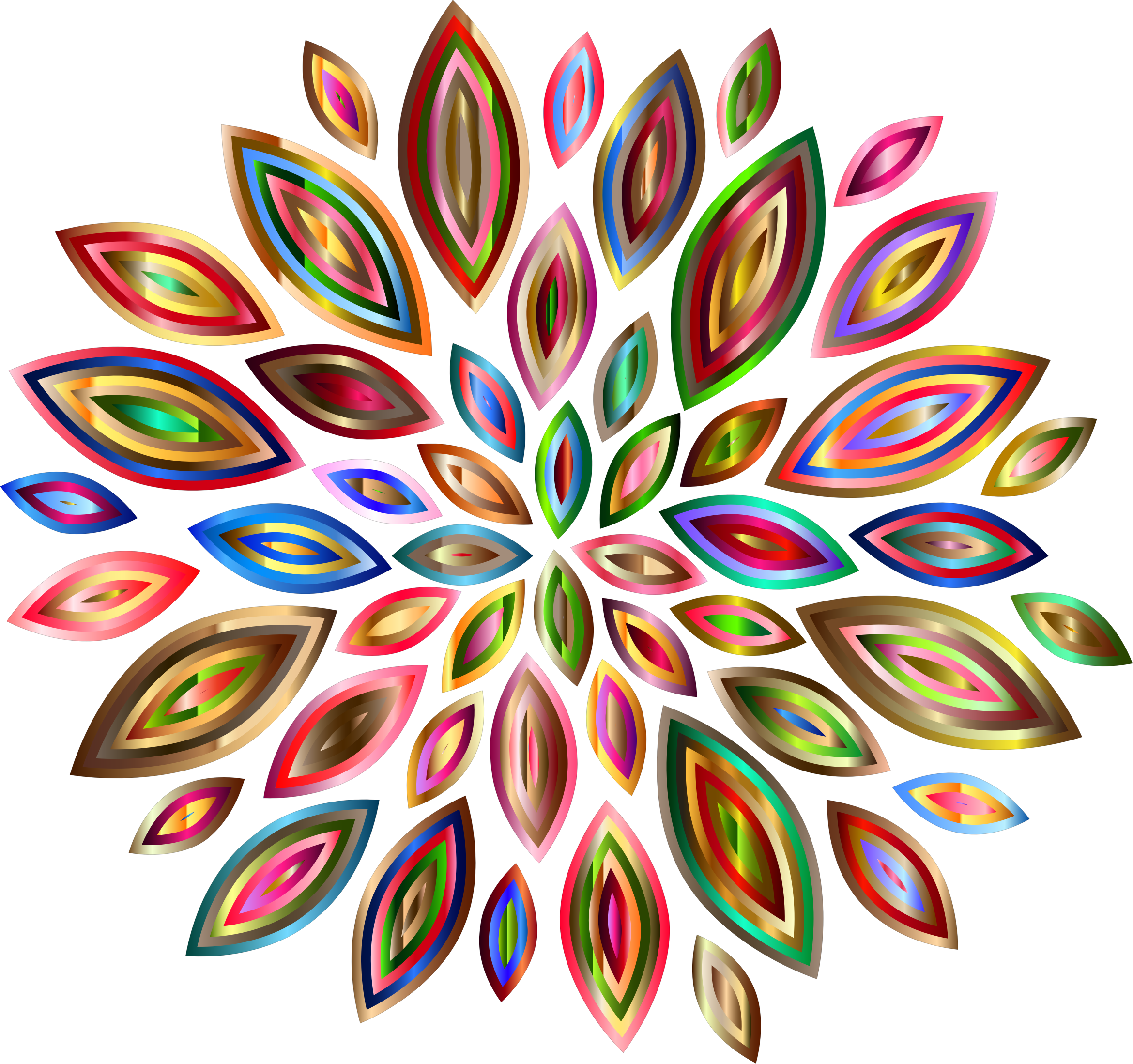 This Free Icons Png Design Of Chromatic Flower Petals (2340x2197), Png Download