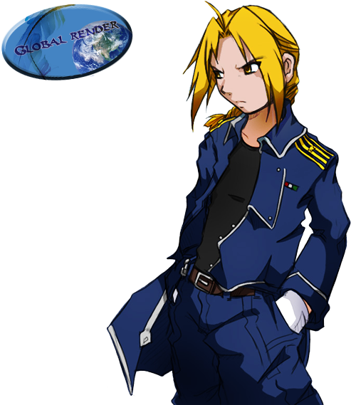 Edward Elric Cute Photo - Ed In Military Uniform (600x600), Png Download
