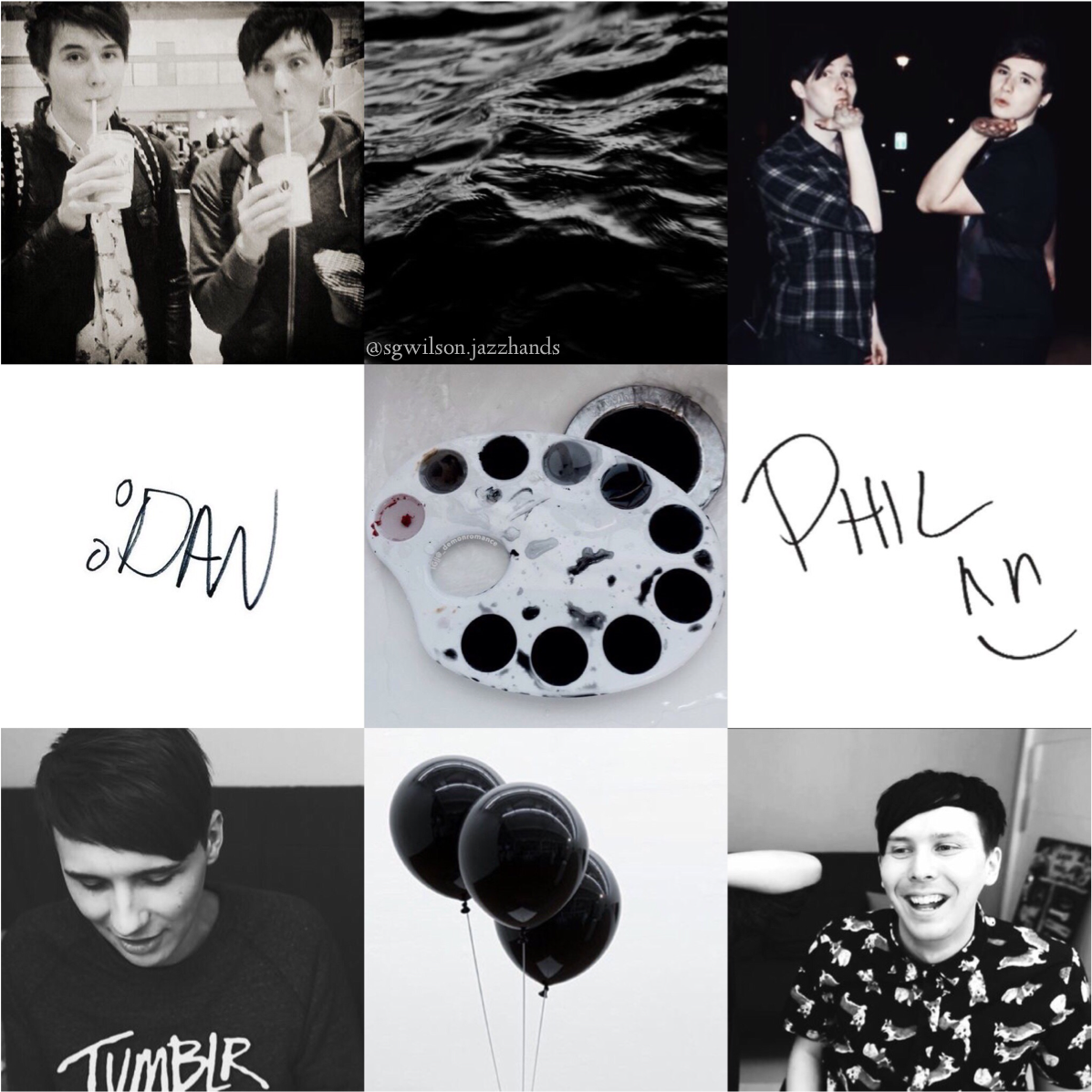 My Dan & Phil Dark Aesthetic - Collage (1200x1800), Png Download