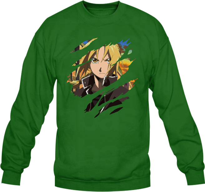 Sweat-shirt Fullmetal Alchemist - Edward Elric (700x700), Png Download