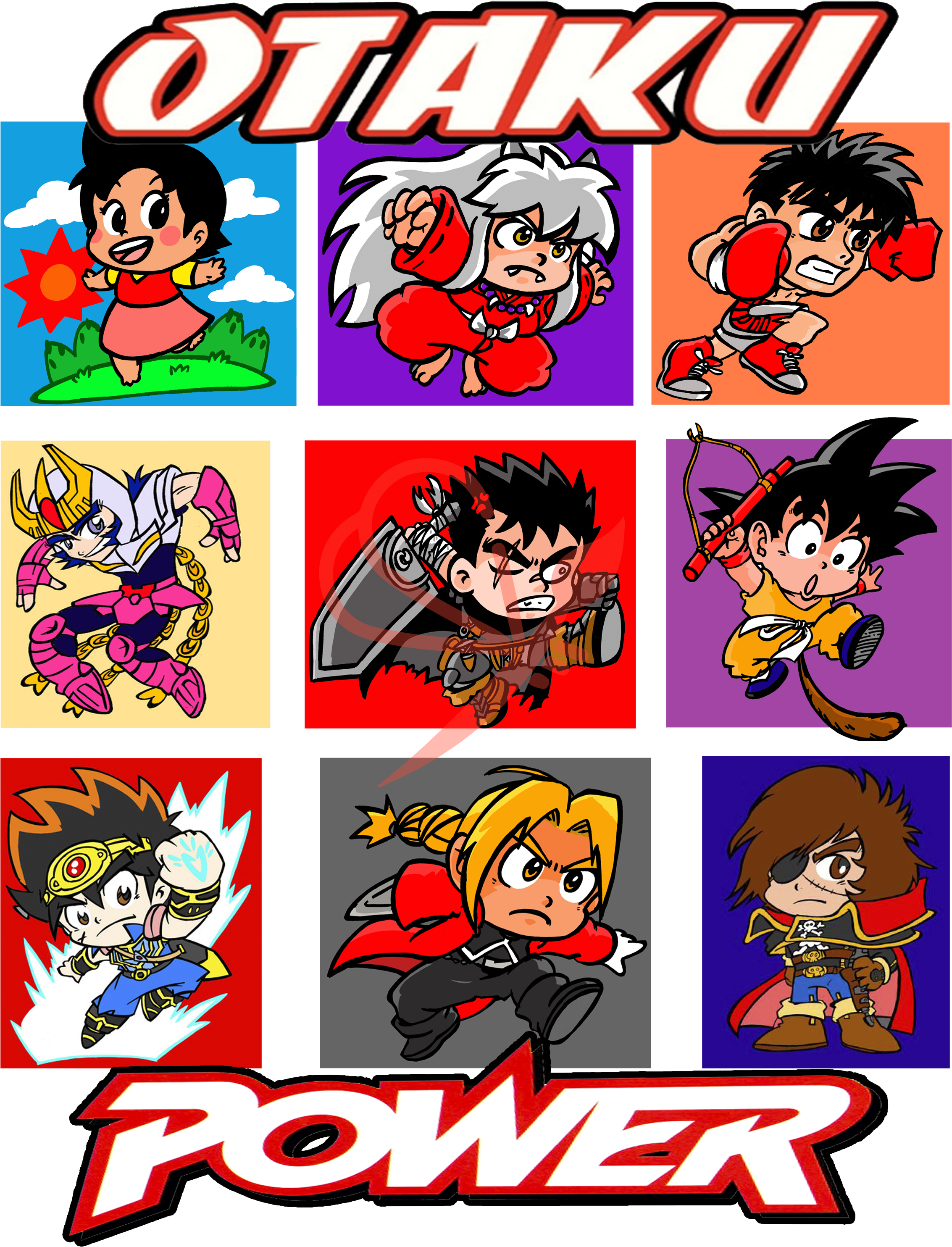 Heidi, Inuyasha, Joe, Ikki, Saint Seiya, Berserk, Gatsu, - Otaku (2977x2977), Png Download