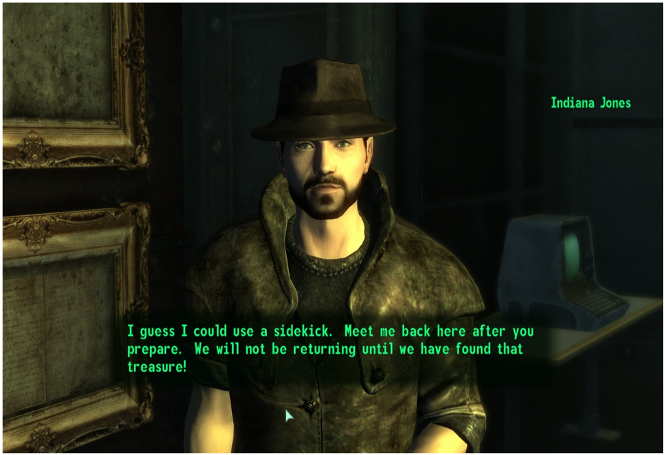 Indiana Jones And The Lone Wanderer Team Up For An - Pc Game (1100x687), Png Download