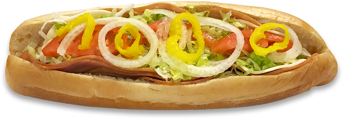Bread Baked Daily, Quality Meats, And The Freshest - Chicago-style Hot Dog (1238x423), Png Download