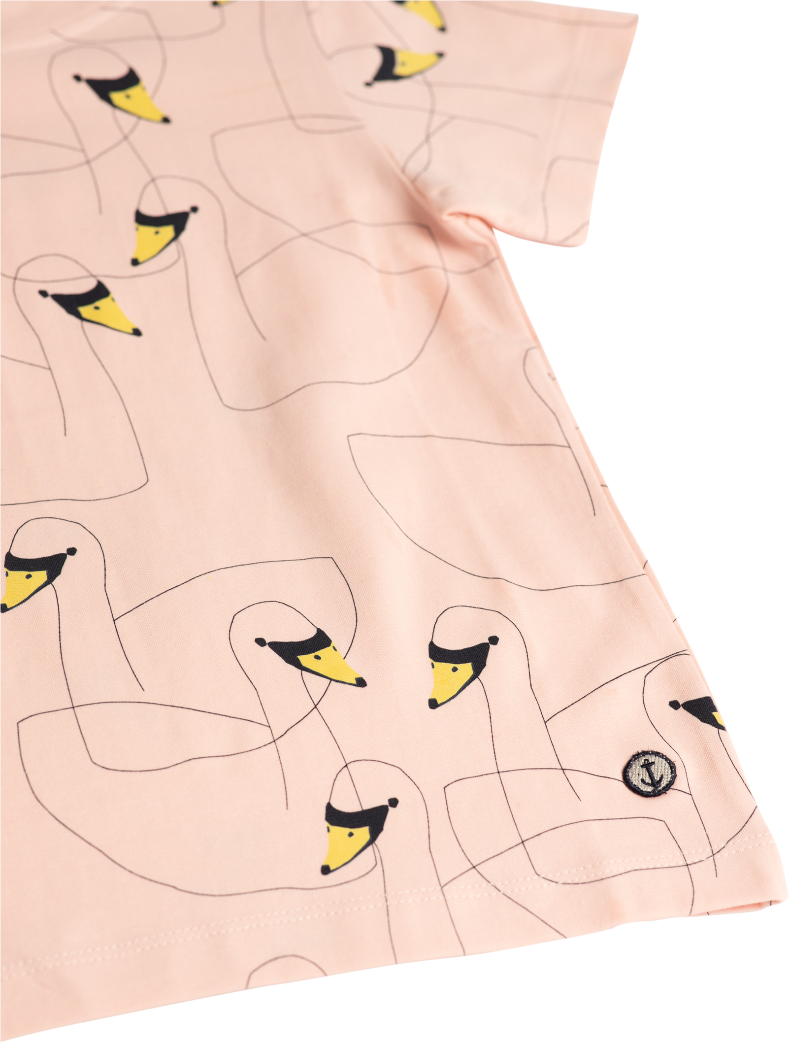 Em T-shirt Kids Swan Friends Pink - Illustration (1700x2550), Png Download