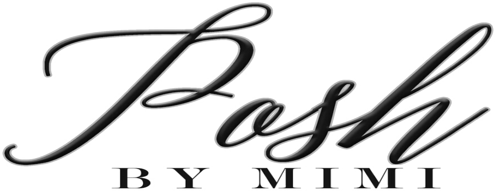 Posh Spa By Mimi - Calligraphy (2116x975), Png Download