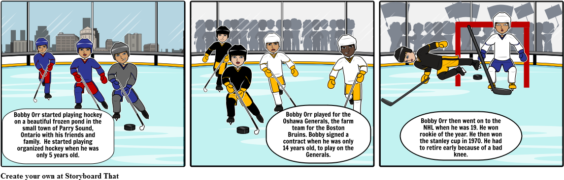 "orr, My Story" Storyboard - College Ice Hockey (1164x385), Png Download