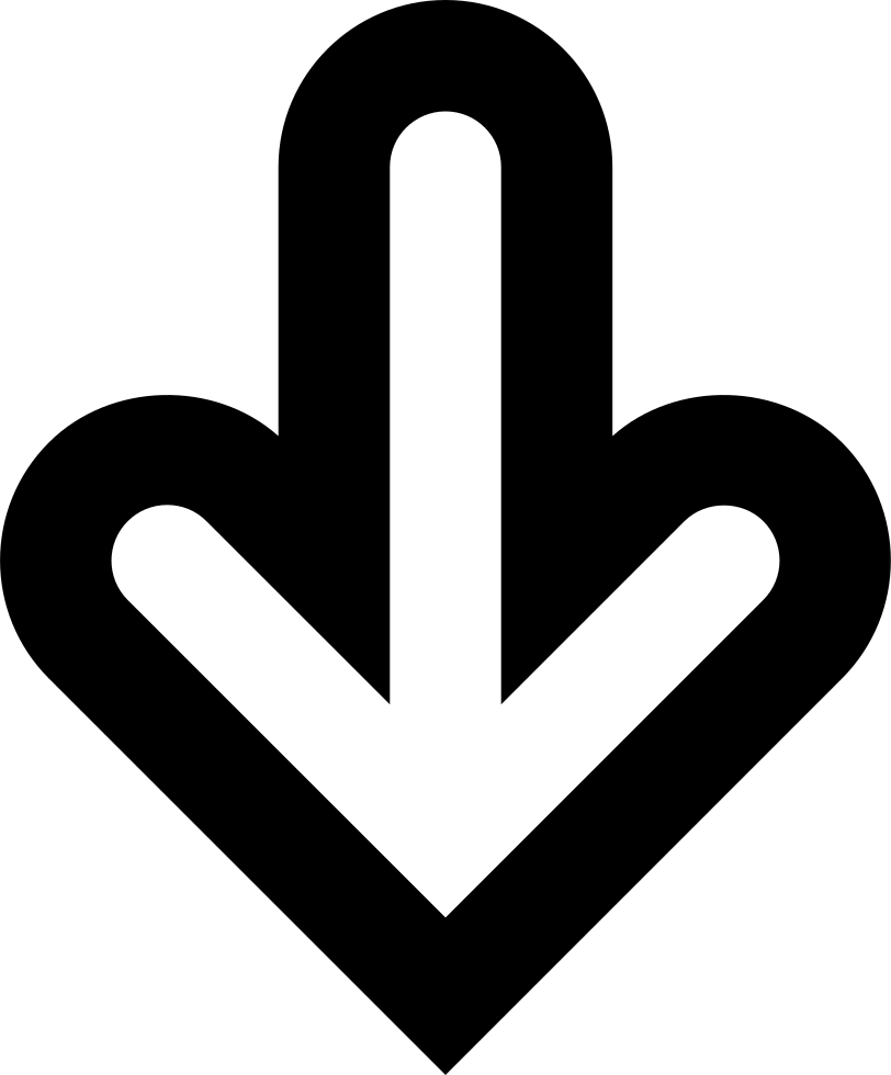 Вниз Стрелка (812x980), Png Download