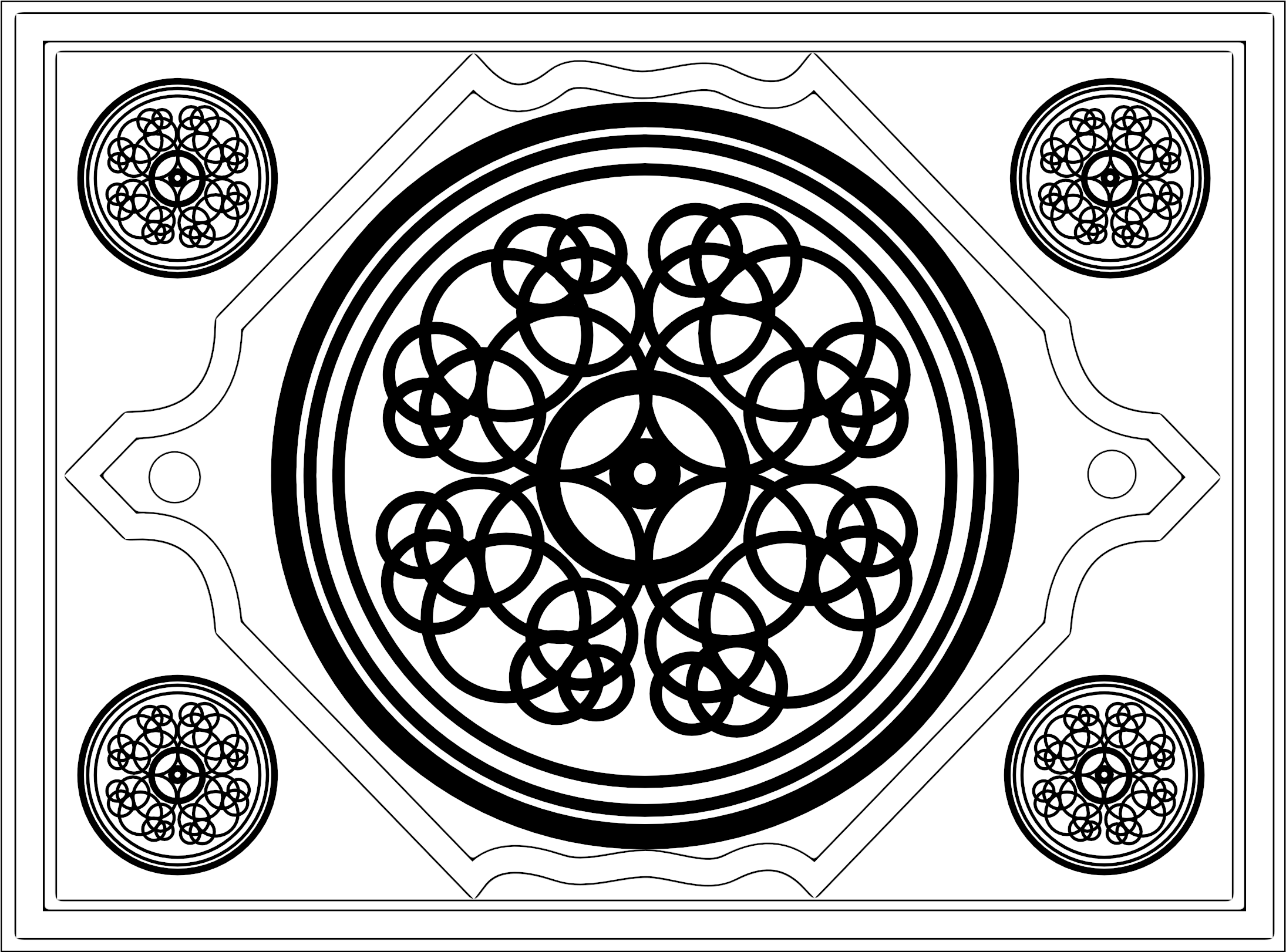 Wildersoul Colouring Book - Circle (2561x1884), Png Download