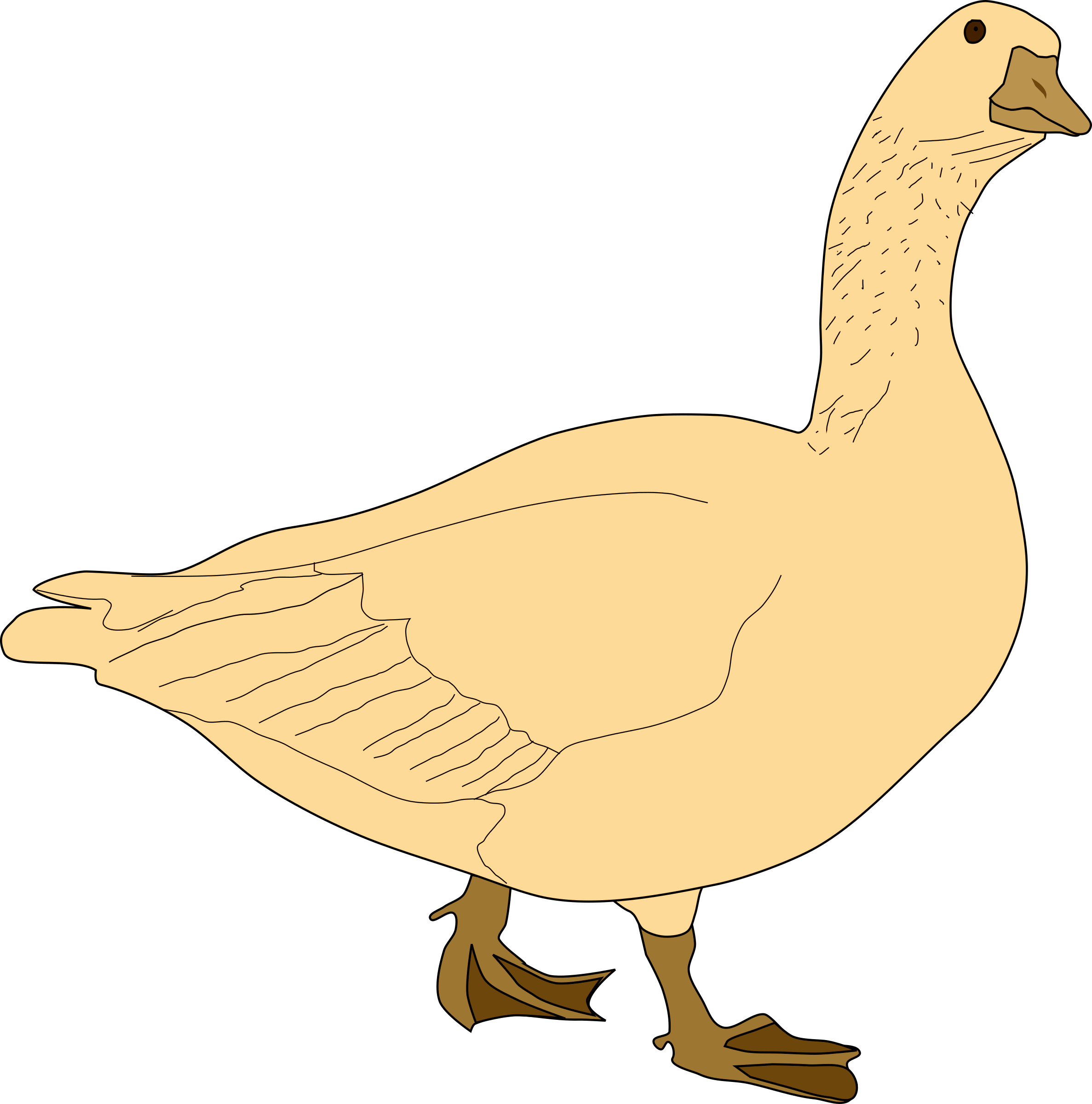 Golden Goose A Short Story - Goose Egg Cartoon (2374x2400), Png Download