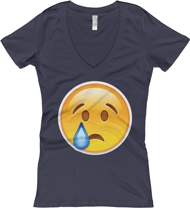 Women's Emoji V-neck - Shirt (1000x1000), Png Download