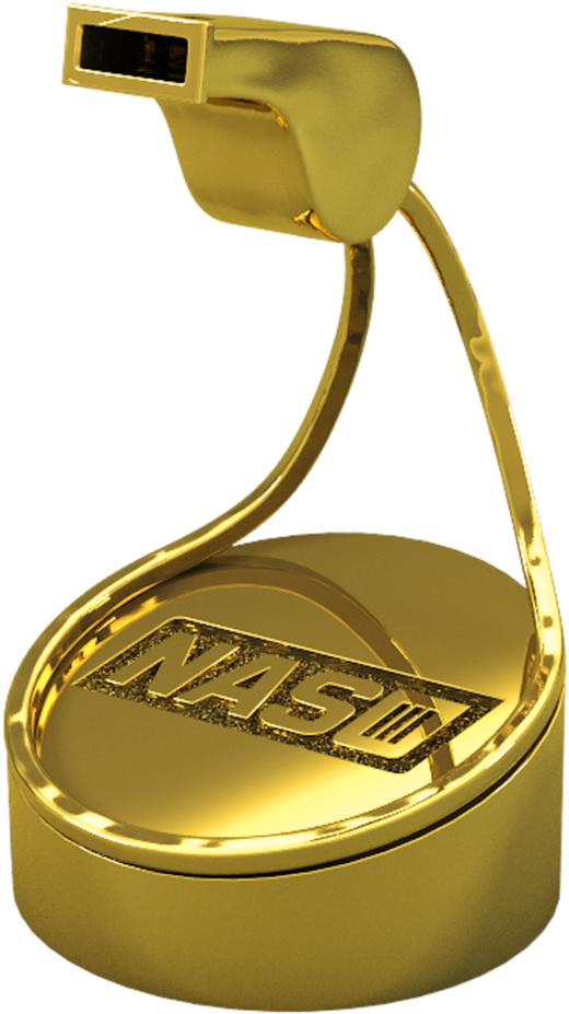 Foxcroft Golden Whistle - Gold (624x1024), Png Download
