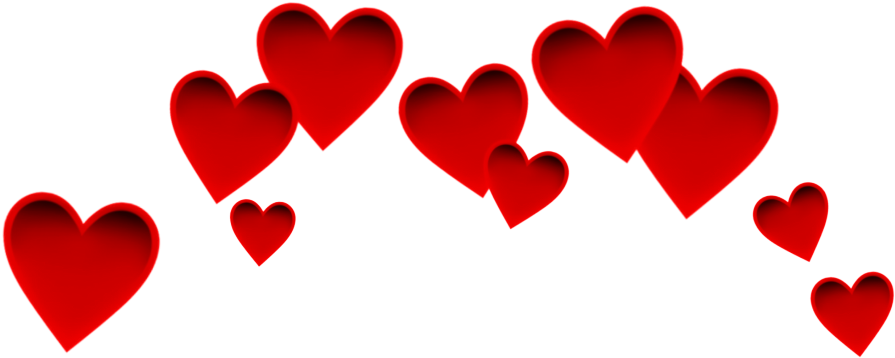 Red Sticker - Black Heart Crown Png (1024x1024), Png Download