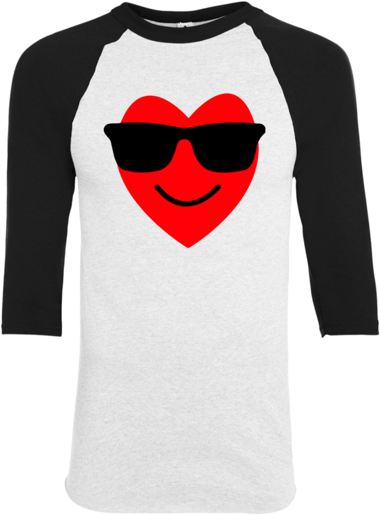 Smile Heart Emojis With Glasses - Long-sleeved T-shirt (1024x1024), Png Download