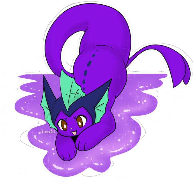 My New Vaporeon Sona Made With A Base By @luxxart Https - Cartoon (680x642), Png Download