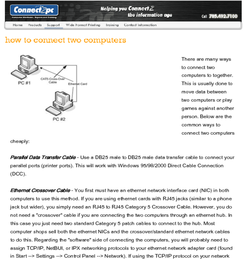 There Are Many Ways To Connect Two Computers To Together - Document (850x1100), Png Download