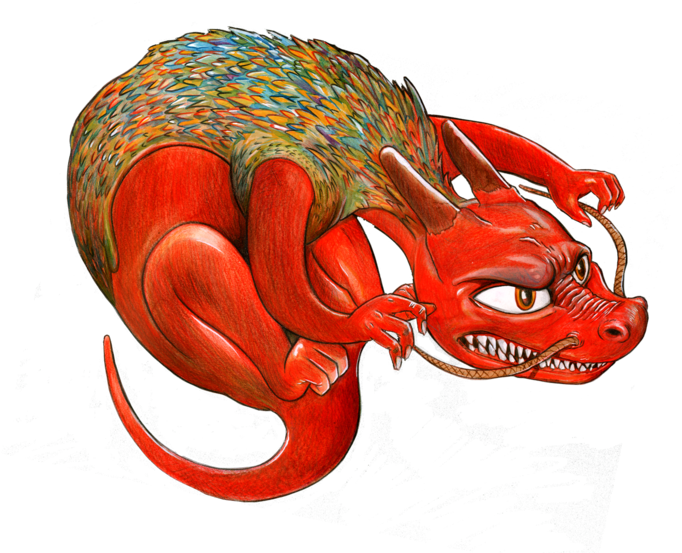 My Red Dragon - Illustration (730x567), Png Download